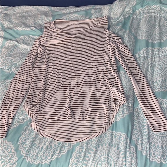 Hollister Tops - COPY - Striped Hollister cold shoulder long sleeve